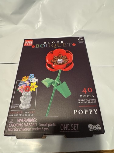 Bock Tech Block Bouquet Papavero 40 pezzi Nuovo in scatola di fabbrica - Foto 3 di 3