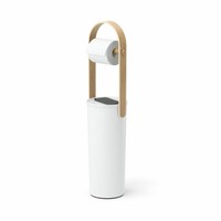 Umbra Toilettenpapierhalter Bellwood, Wc-Rollenhalter Kunststoff Holz Weiß Natur