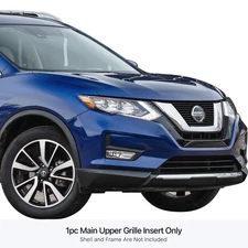 For Nissan Rogue 17-20 APG 1-Pc Black 8x6 mm Horizontal Billet Main Grille