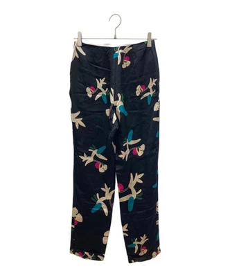 Chanel Pantalones de Seda Pájaro Negro Mujer Auténtico Talla 40 P15359V08612 ... - Imagen 1 de 4