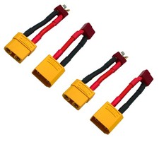 2 Pairs XT90 to T-Plug RC Male Female Connector Wired Wired 