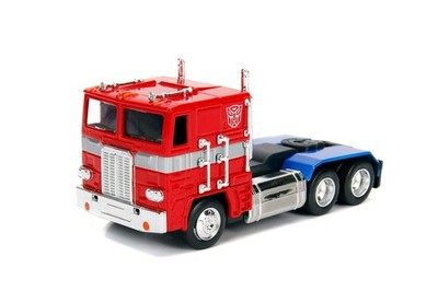 NEU Transformers G1 Optimus Prime Truck mit Roboter auf Chassis Jada Druckguss Auto  