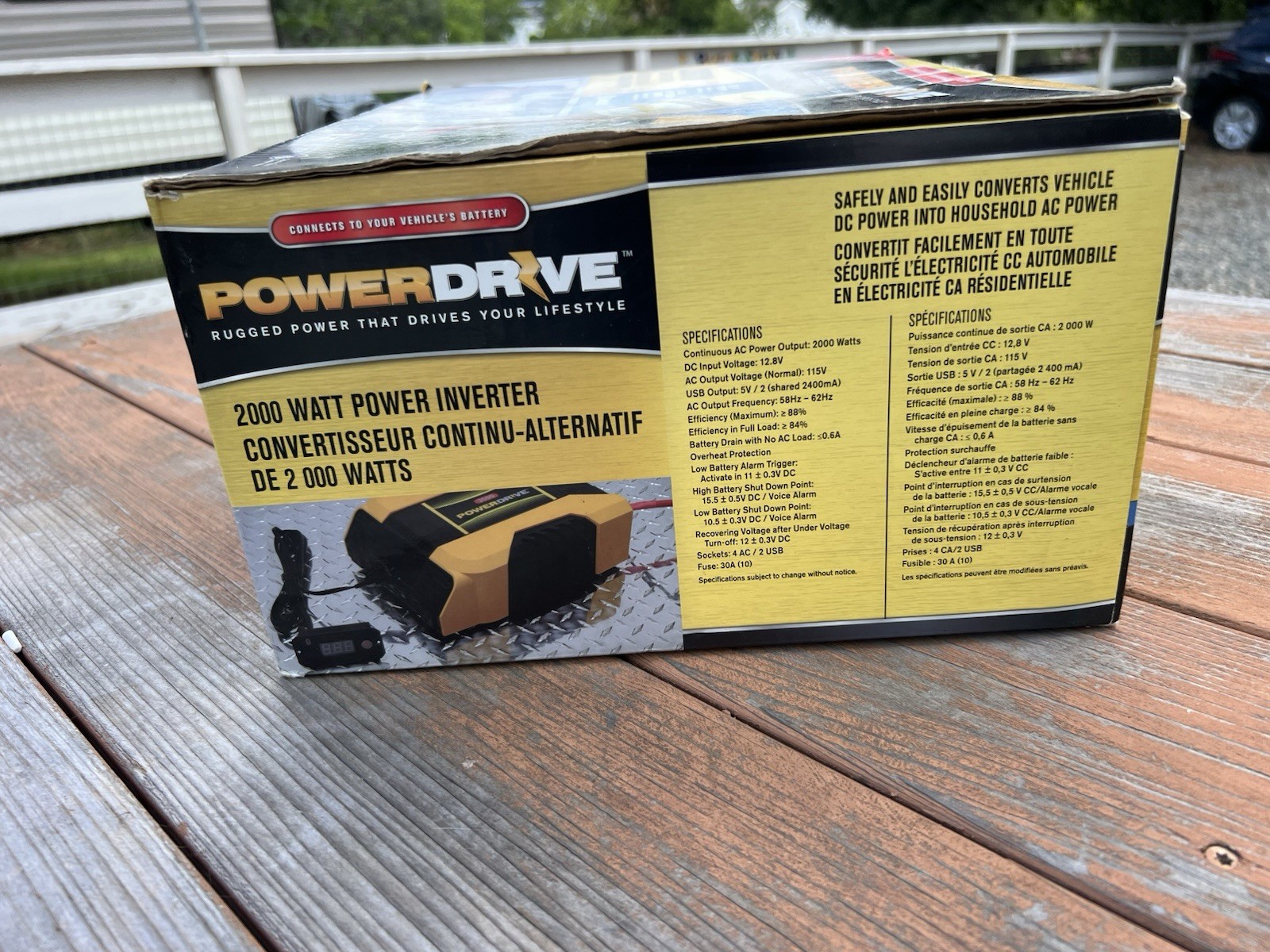 PowerDrive 2000 Watt Power Inverter Bluetooth, FREE- NEW 72”  0-Gauge cable 