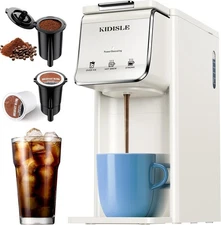 Hot & Iced Coffee Maker for K-Cups & Ground Coffee, Single-Serve Brewer with