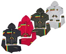 Time Is Money Rasta Tracksuit - Men  s Zip Up Hoodie  Joggers Set