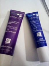 Andalou Natural Age Defying Cream 0.8 oz & DEEP HYDRATION Cream (.4 Oz) FREE S&H