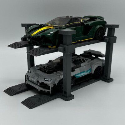 LEGO Speed Champions Scalextric 2-Car Lift 3D Printed Display