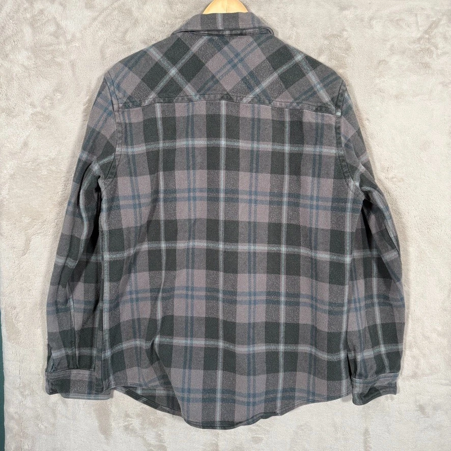 AlpineStars Flannel Shirt Jacket Mens Large Gray - Image 2 of 4