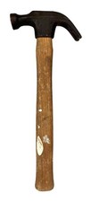 Claw Hammer Vtg 10 Inch Wood Handle 3 3/4 Inch Head Seam Across Hammerhead Caulk