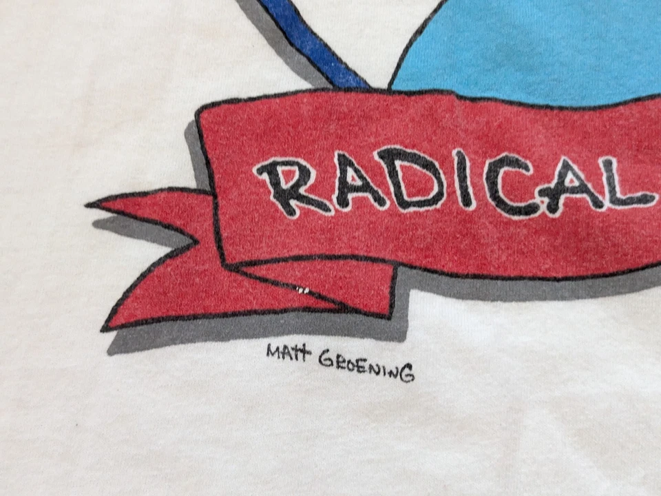 Camiseta Bart Simpson Radical Dude Don't Have Cow 1989 blanca grande Stedman EE. UU. Foto 3 de 4