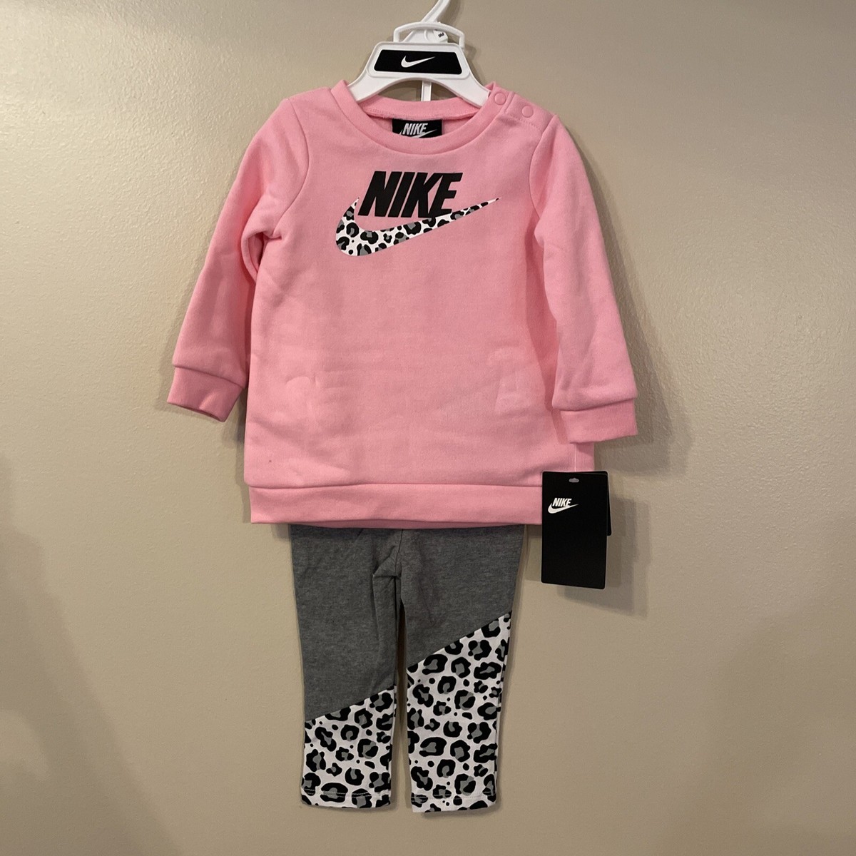 Nike Baby Girl Sweatshirt Legging Set ~Pink, Gray, Black White
