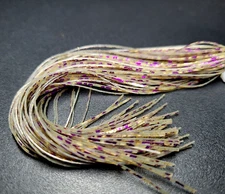 RUBBER SILICONE LEGS - Fly Tying Material - OLIVE/ PURPLE CHROME - 44 Sili Legs 