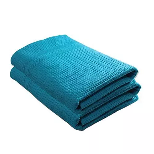 GILDEN TREE Waffle Towels Quick Dry Lint Free Thin Bath Towel 2