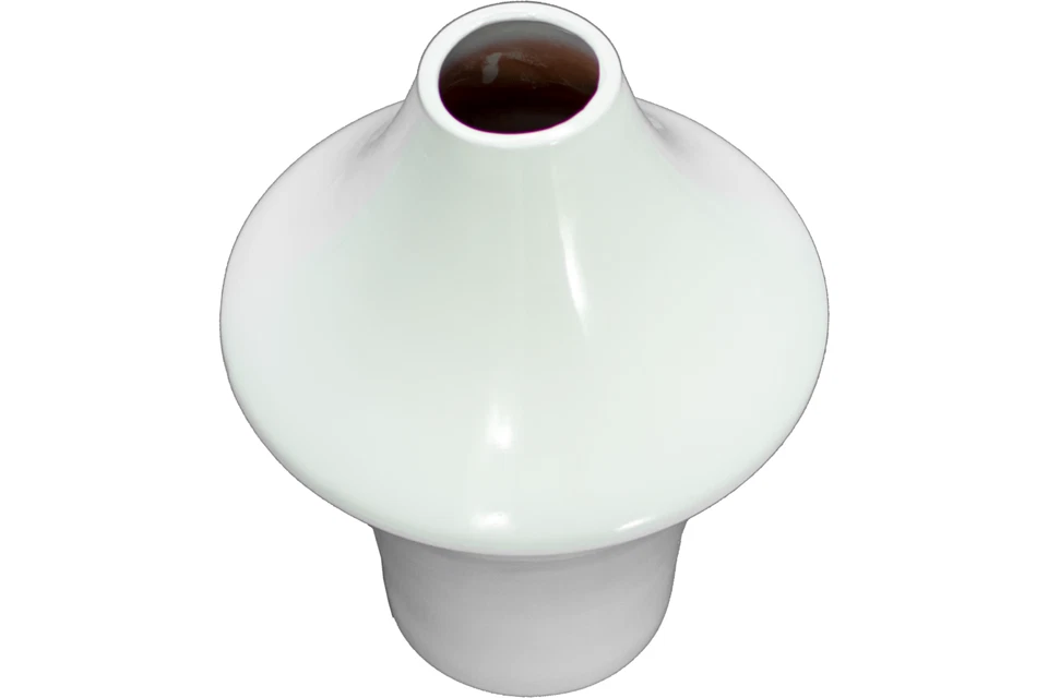 Jarrón de cerámica Kylix de 10 pulgadas ánfora urna de diamante arcilla cerámica porcelana blanco pequeño Foto 2 de 4