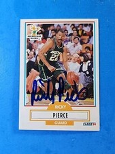 1990 FLEER BASKETBALL #106 RICKY PIERCE AUTOGRAPHED NM-MINT