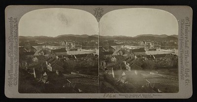 Photo:Western section of Mandal, Norway 1907