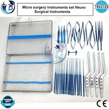 Micro surgery instruments set Neuro Surgical  Titanium coated Instrument Premium