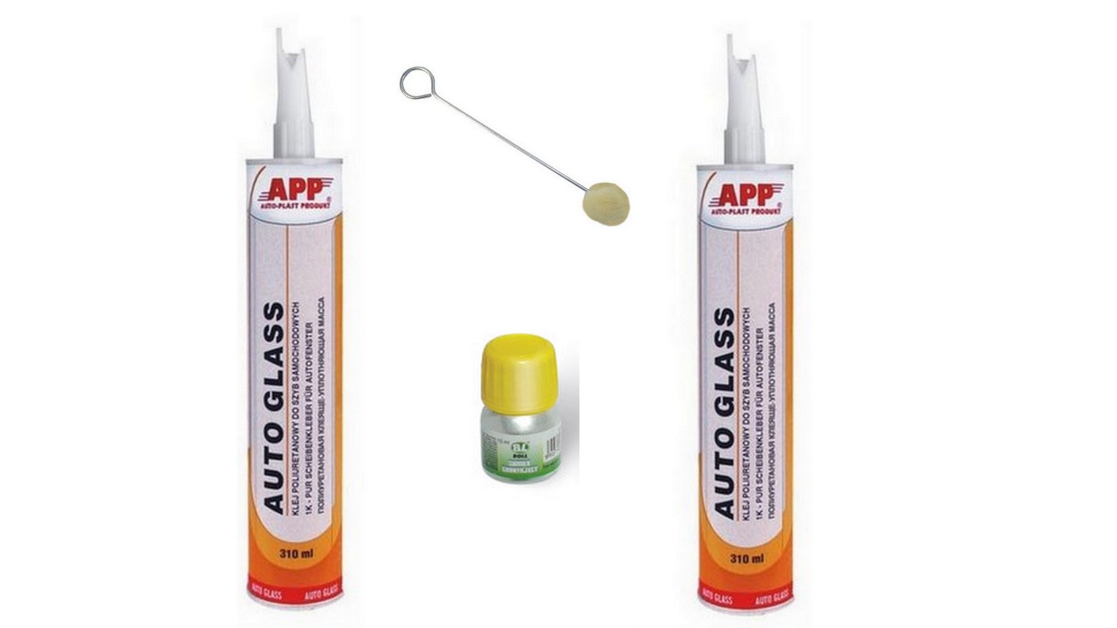 Kit de collage pour grand pare-brise et vitre automobile en cartouche 310ml