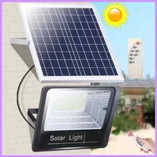 30W/60W/100W200W Solar Flood Lights Remote Control Powered Spotlight Outdoor...