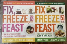 Lot Of 2 Fix Freeze Feast Cookbooks Ready to Cook Meals Cookbooks