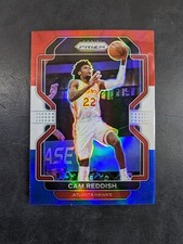 2021-22 Panini Prizm - Cam Reddish #21 Red White Blue Parallel Atlanta Hawks NM