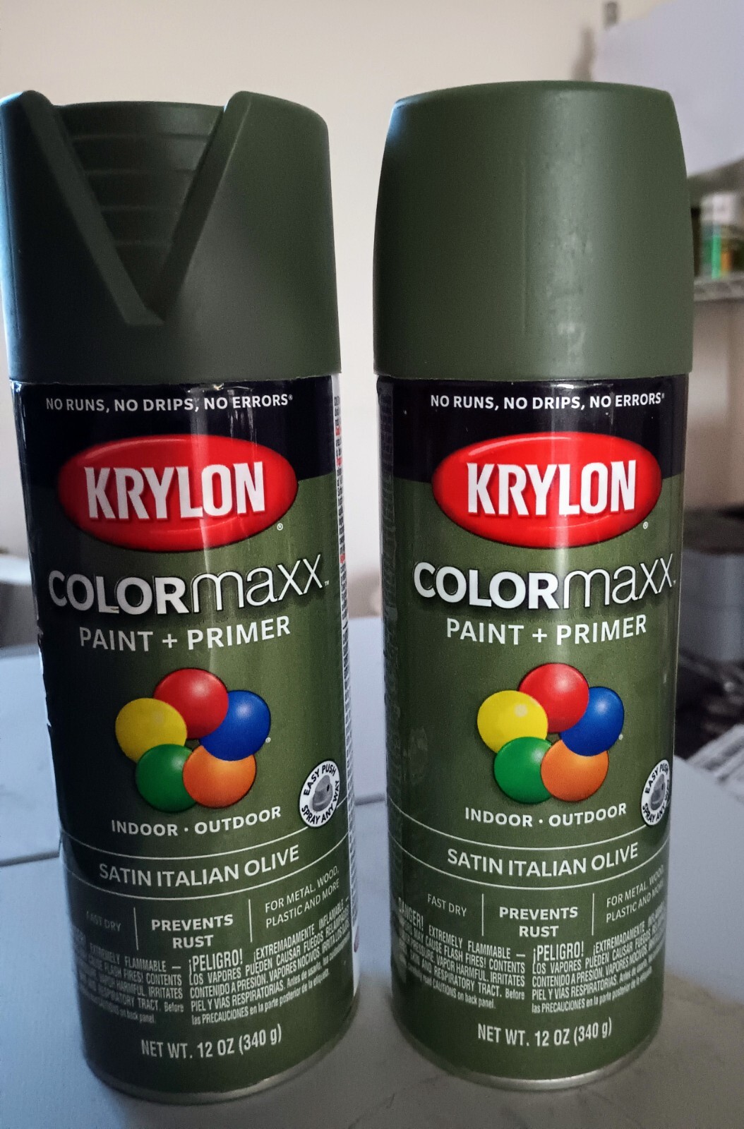 KRYLON K05566007 COLORmaxx Spray Paint, Satin, Italian Olive, 12 oz 2