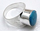 925 Sterling Silver Turquoise Gemstone Handmade Jewelry Unique Ring Size-10
