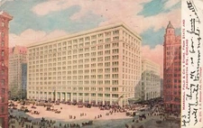 Postcard ~ Chicago IL, Marshall Field & Co. Store from State & Washington Sts.
