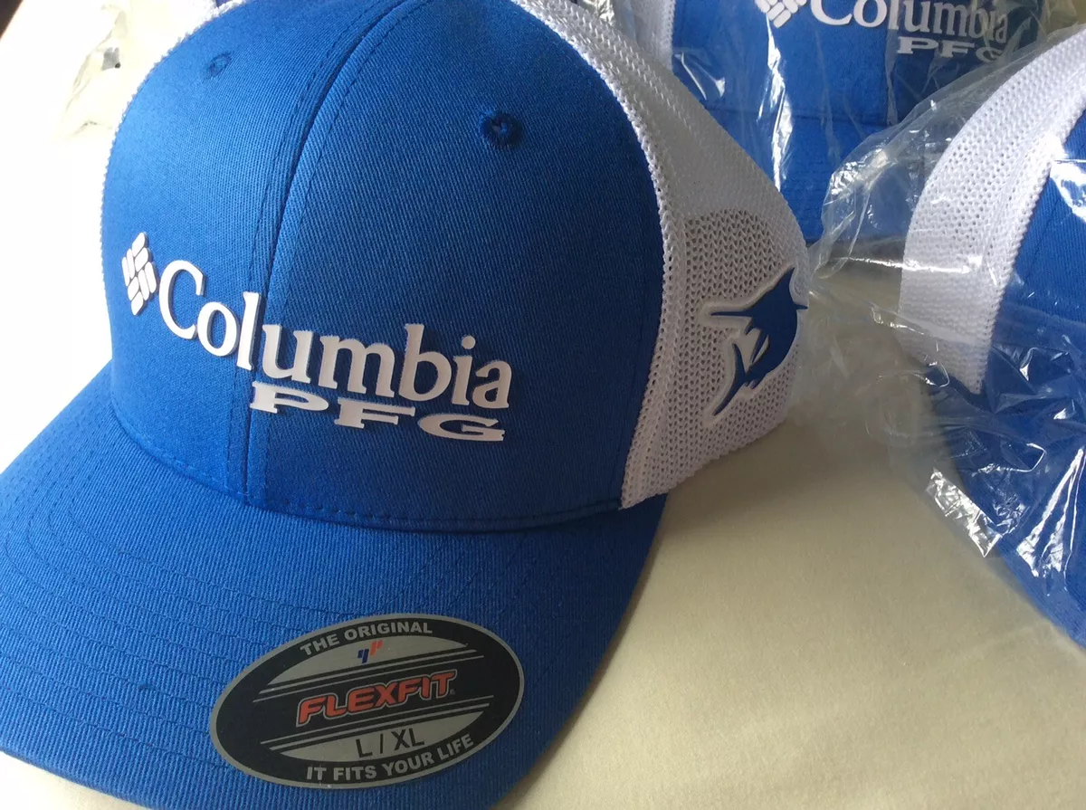 Columbia PFG Mens Ladies Mesh Cap Hat NEW Marlin Ball Cap Blue Offshore