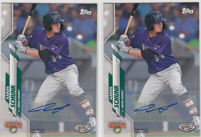2020 Topps Pro Debut AARON SCHUNK 1st Autograph Auto #101 Rockies QTY Avail
