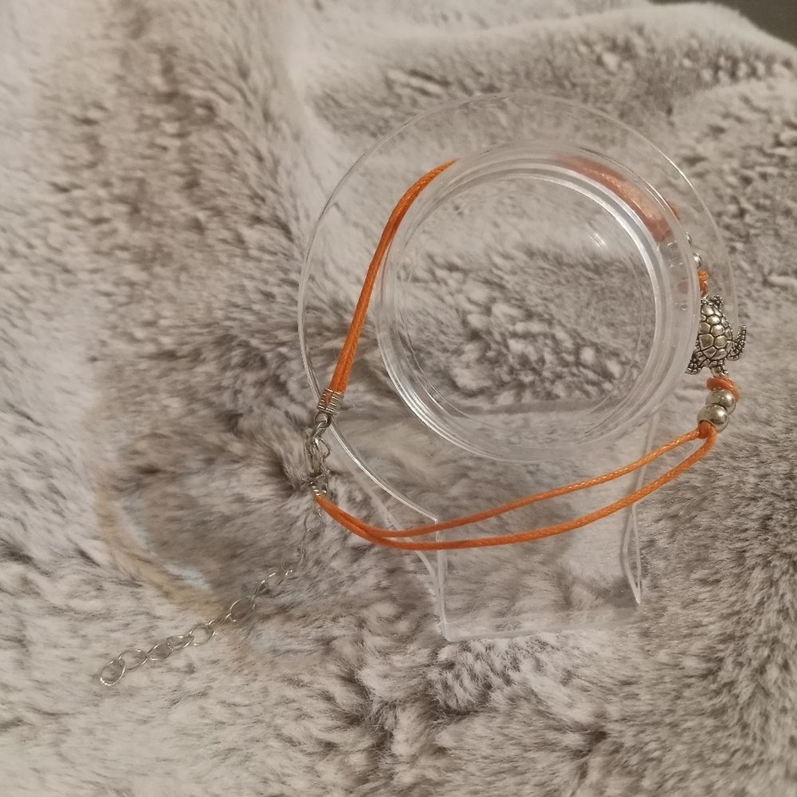 Orange Adjustable turtle bracelet - image 2