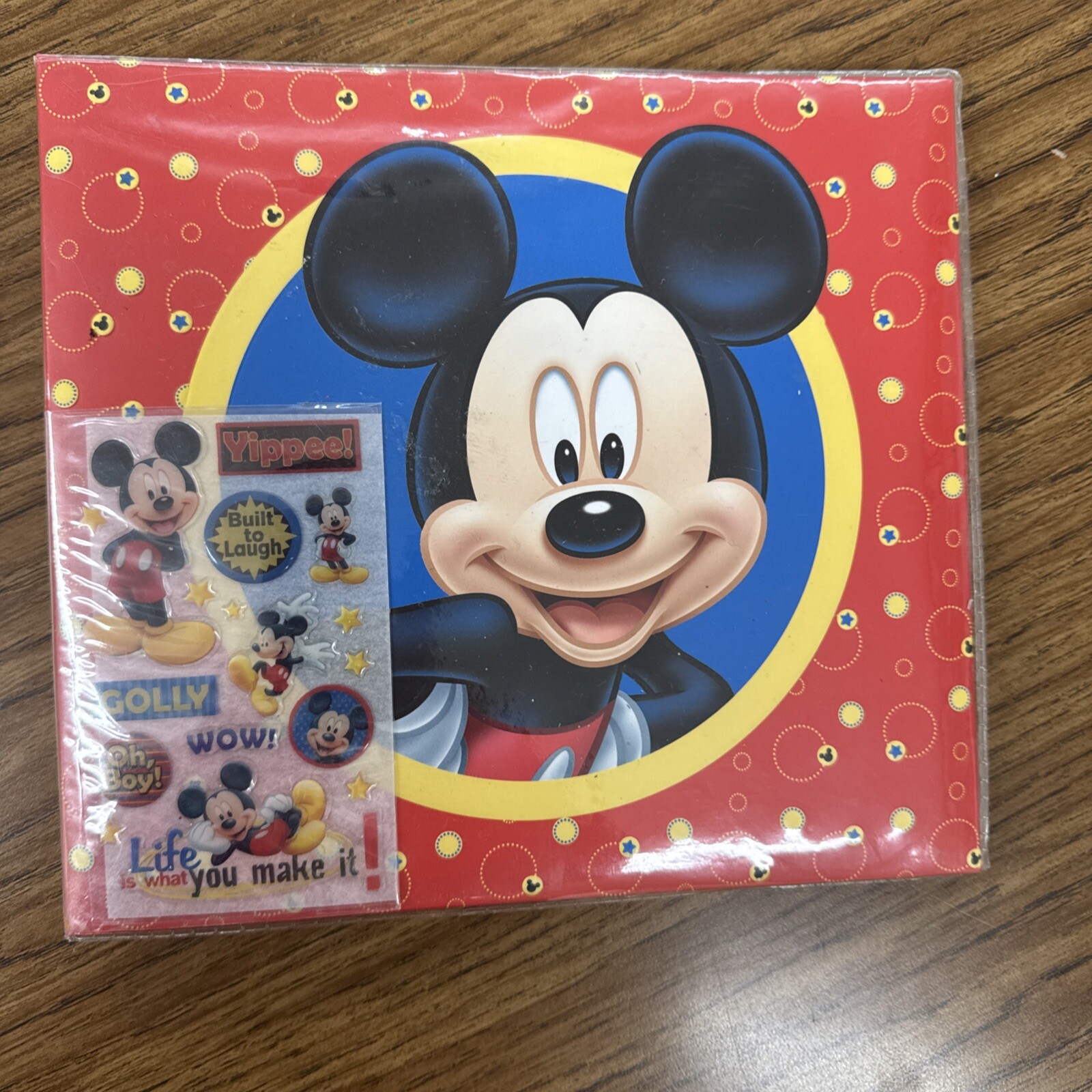 Disney Mickey Mouse 9 X 9 Red Scrapbook Album With Stickers SANDYLION New Sealed