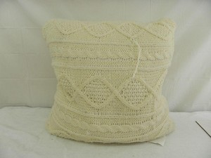 white cable knit throw pillows