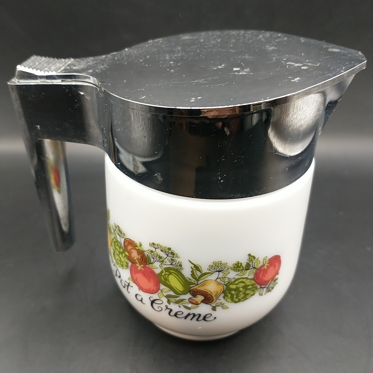 Vintage Gemco Spice of Life Creamer with Lid Corning Ware 