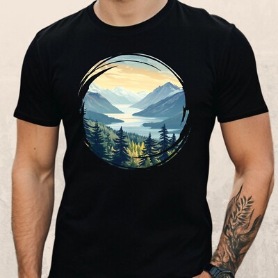 T-Shirt Herren Olympic Nationalpark Motiv Baumwolle Größe S bis 5XL