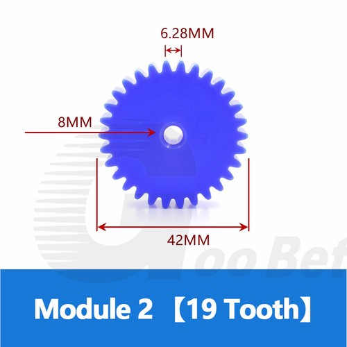 Nylon Stirnrad 12-100 Zähne Modul 1,5 2 3 Ritzel Motor Getriebe Kunststoff blau - Bild 67 von 141