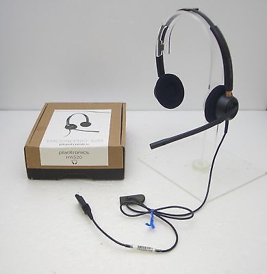 Plantronics EncorePro HW520 Binaural Headband Noise-Canceling Desk Phone  Headset 17229144712 | eBay