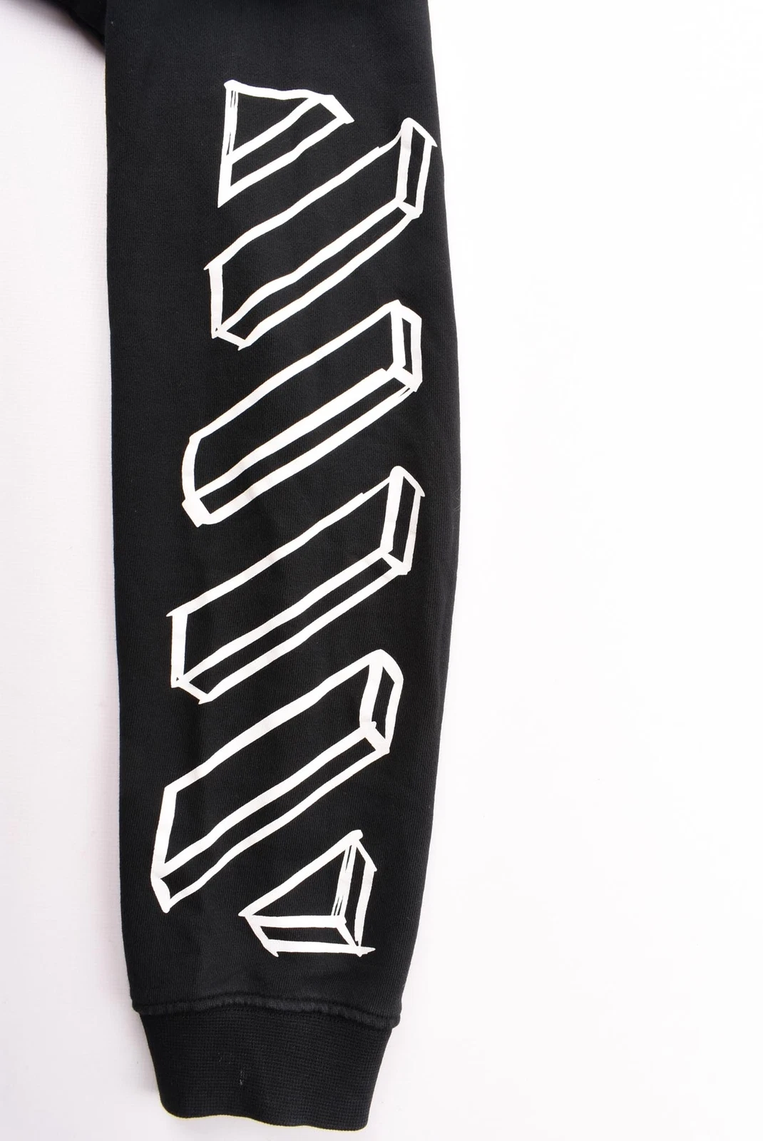 OFF WHITE Felpa maglione nero Main Label Off bianca Virgil Abloh 2013 taglia M