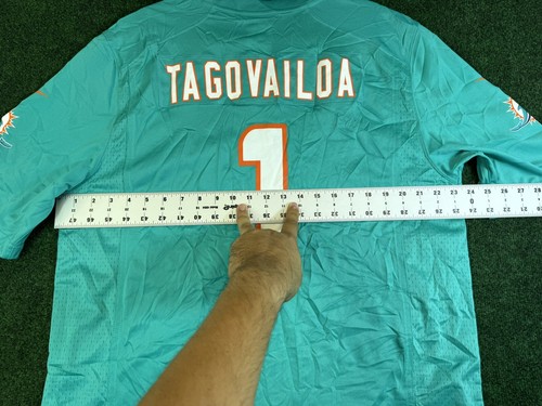 New Nike Tua Tagovailoa Miami Dolphins NFL Game Jersey Men's Sz L NWOT - Picture 9 of 10