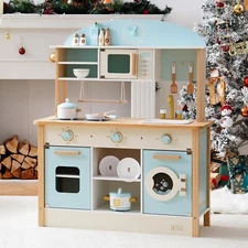 Robud Large  Kids Cooking Pretend Play Kitchen Set Wooden Playset Toys for 3+