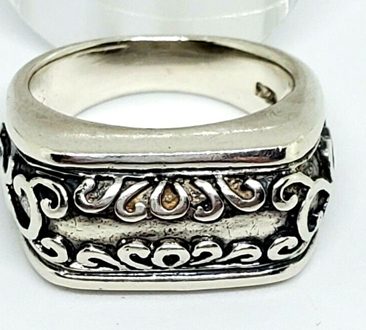 VTG Rectangle Front Delicate Scroll Work Statemen… - image 9