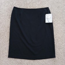 Sag Harbor Skirt Size 10 Black Knee Length Pencil Slit New