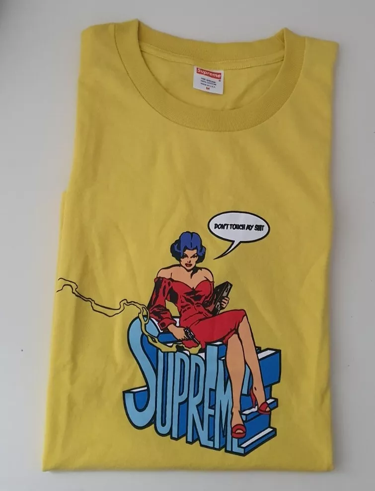 Tee shirt SS08 Supreme Don't touch my s hit M jaune moyen vintage rare
