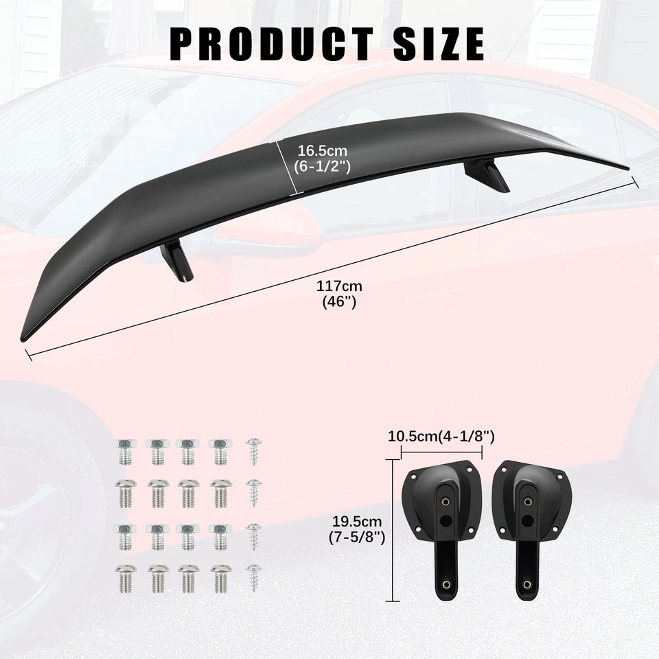 Gloss Black 47" Rear Spoiler GT Wing For Mercedes-Benz SL55 SL65 SL63 SL500 AMG - Image 2 of 4