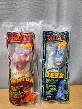 Mcdonalds 1999 Tarzan Sound Straw Toy Terk Tantor Lot of 2 New, Sealed