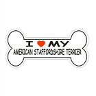 3" love my american staffordshire terrier dog bone bumper sticker decal usa made