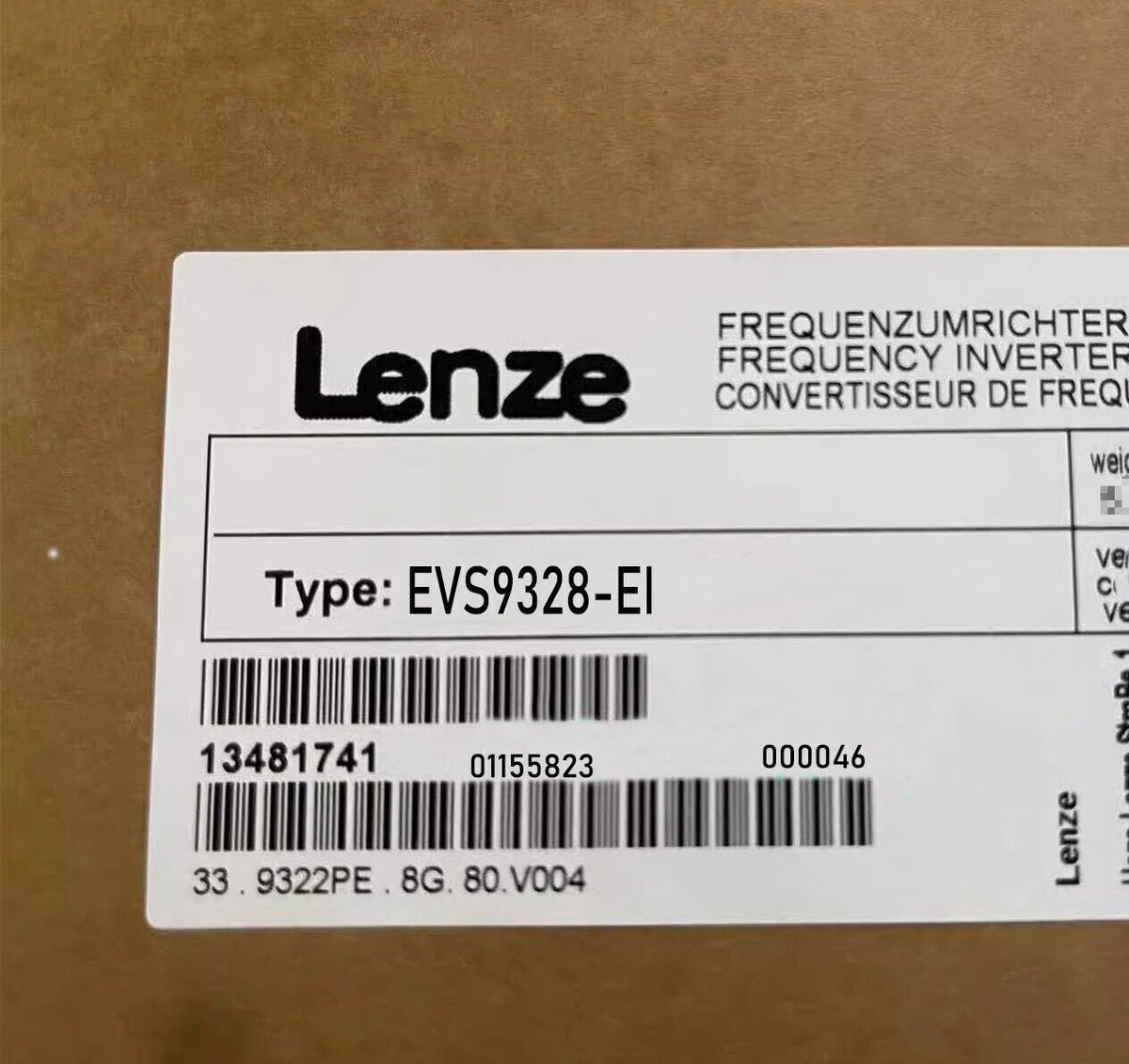 EVS9328-EI PRO LENZE SERVO DRIVE FREQUENCY CONVERTER EVS9328EI