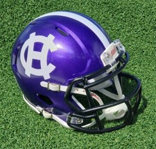 HOLY CROSS CRUSADERS PURPLE SPEED STYLE FOOTBALL MINI HELMET