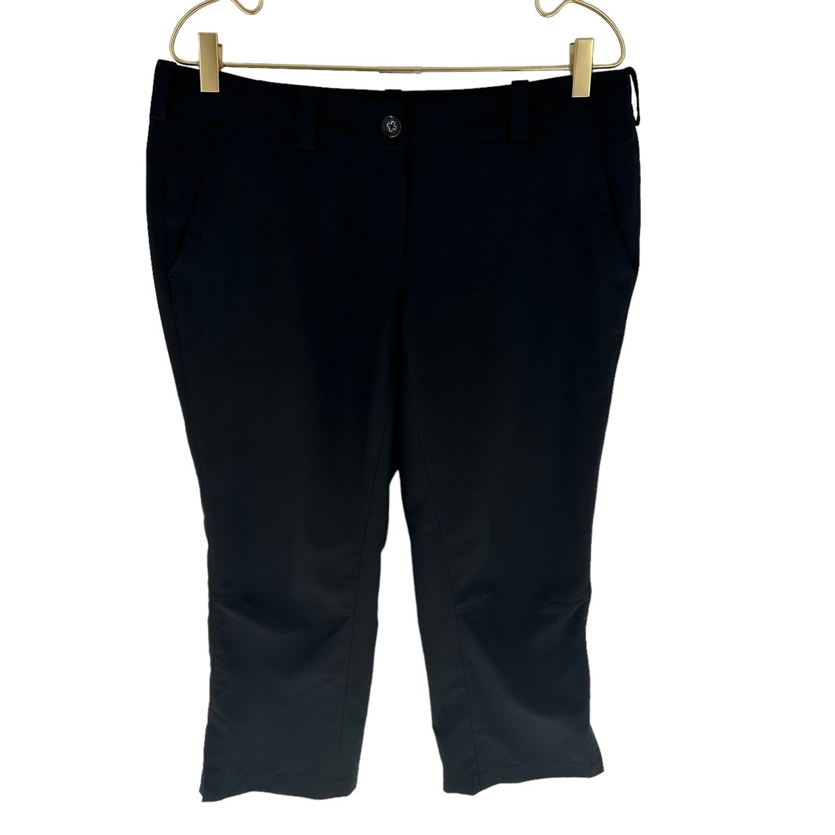 Nike Golf Pants Womens 10 Black Tour Performance Dri-Fit Crop