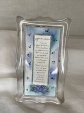 Music Box Grandmother Plays Memories Musical Keepsake Plaque Made in USA